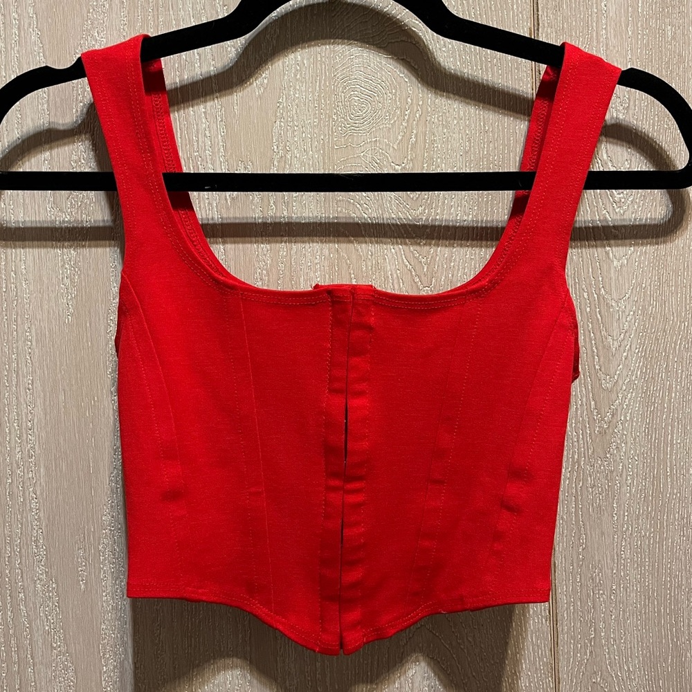 Women’s red corset top
